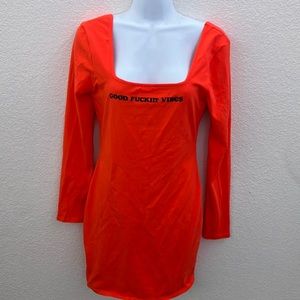 Small Orange Fashion Nova Dresd